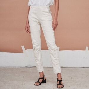 Rachel Comey Storm Denim Cargo Pants in Ivory